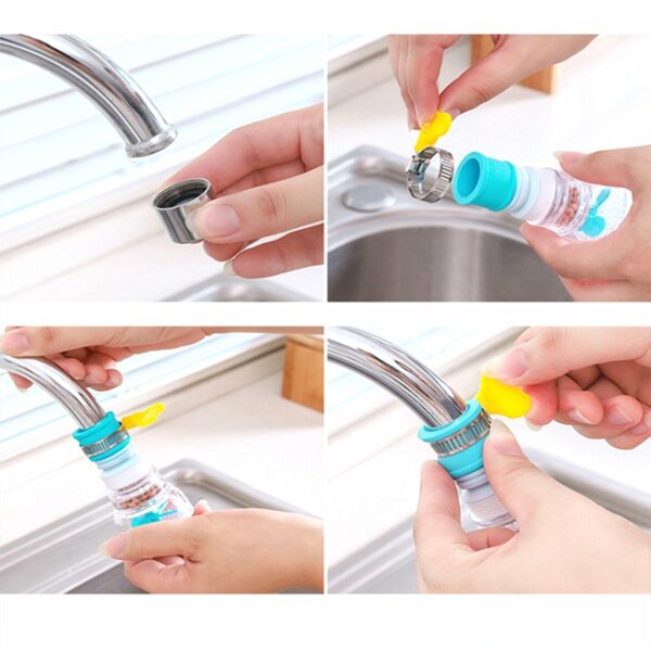 0208 360 Degree Water Saving Faucet Expandable Water Valve Splash Regulator DeoDap