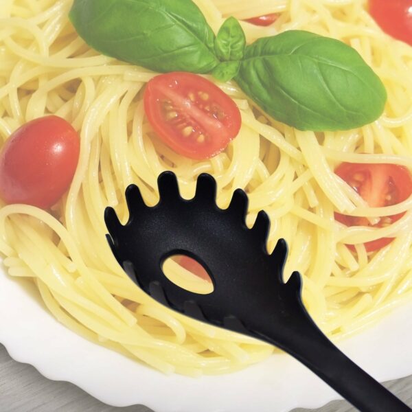 0181 HEAT-RESISTANT PASTA SERVER WITH WOODEN HANDLE