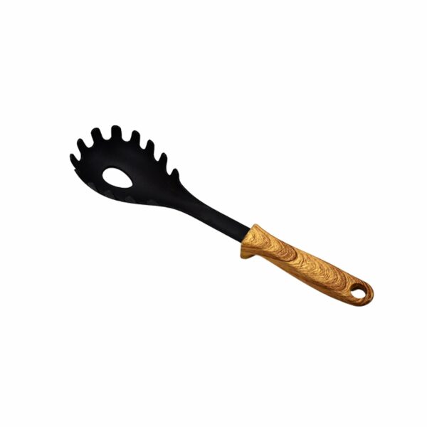 0181 HEAT-RESISTANT PASTA SERVER WITH WOODEN HANDLE