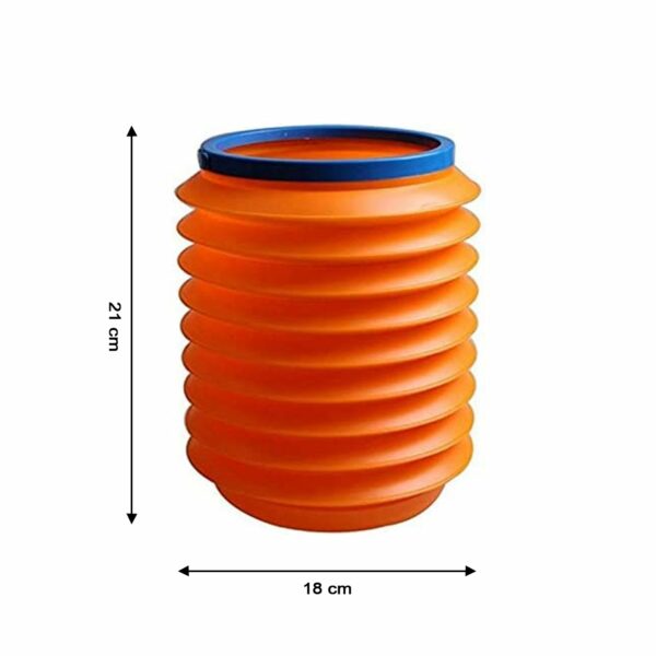 0237R  Foldable Storage Bucket , Water Container & Dustbin Multiuse Bucket For Home , Car & Kitchen Use Bucket DeoDap