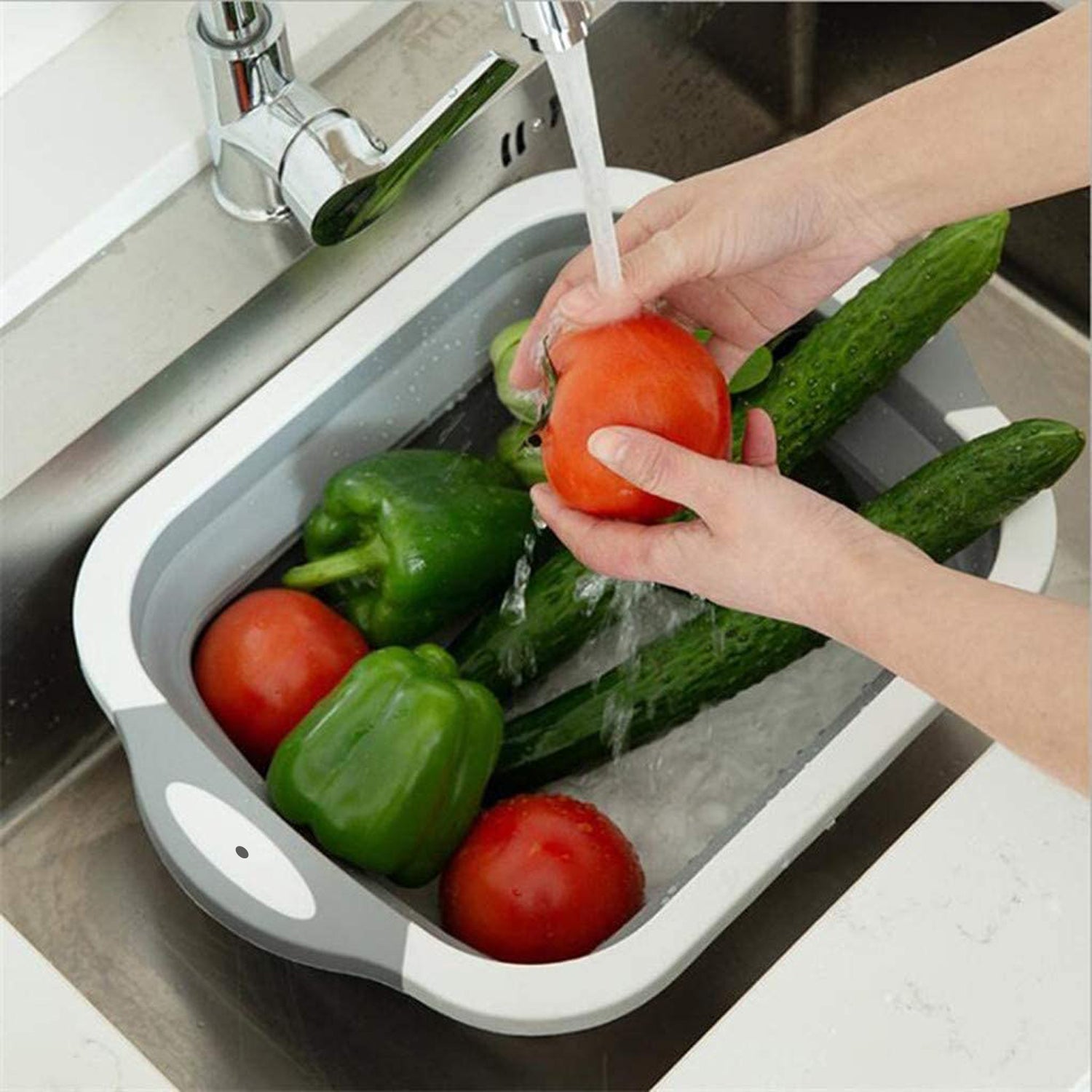 10_0f4f2f5e-6504-4c2d-8be6-f56172ab57ac 0098A Collapsible Cutting Board with Dish Tub Basket DeoDap
