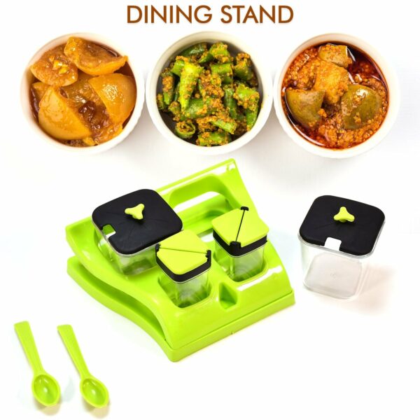 ‹¯¨0078A Plastic Aachar pickle container/ chutney/ Mukhwas tray/ Masala tray Dinning Spice stand DeoDap