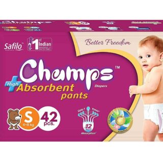 950 Premium Champs High Absorbent Pant Style Diaper Small Size, 42 Pieces (950_Small_42) Champs